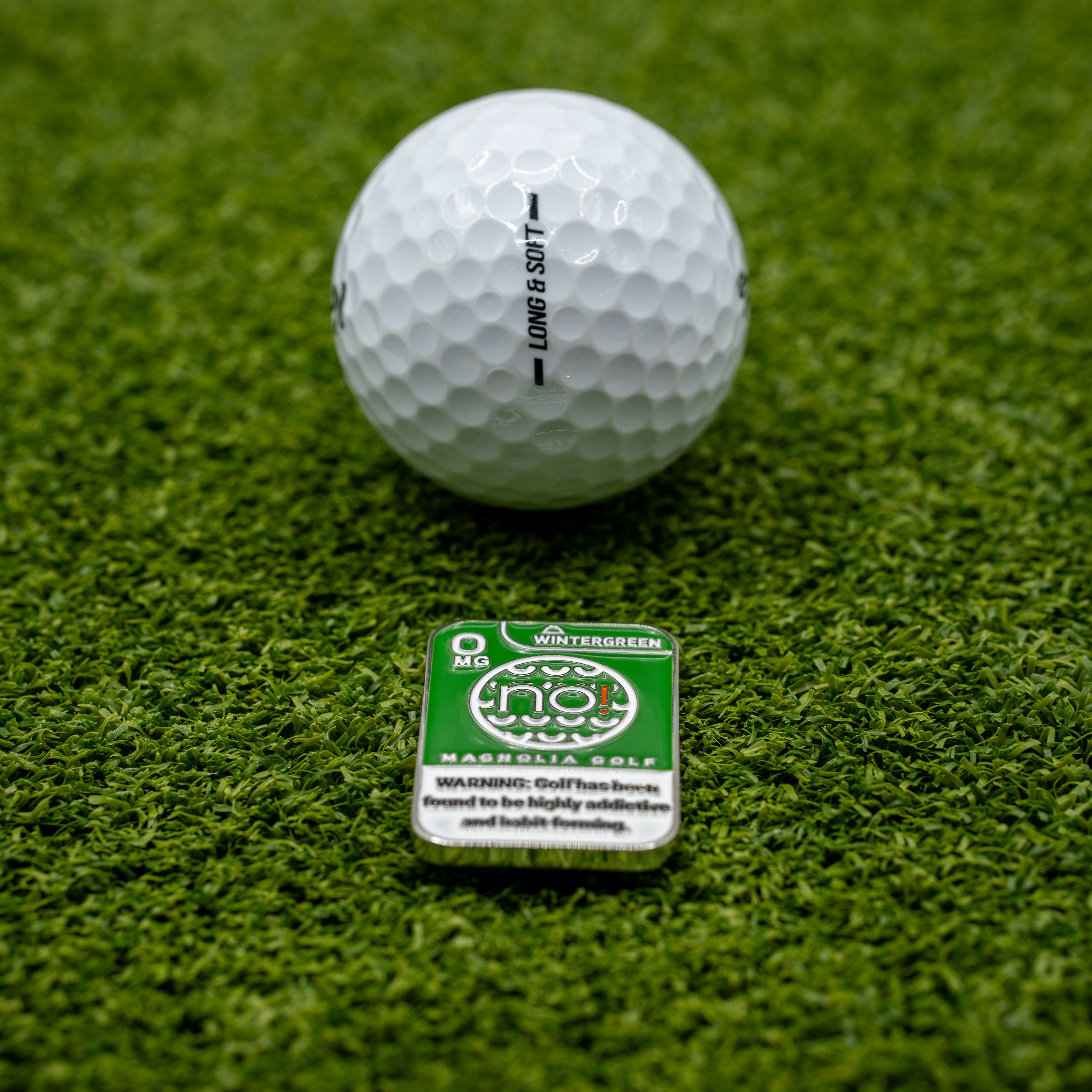 “NO!” BALL MARKER - Wintergreen