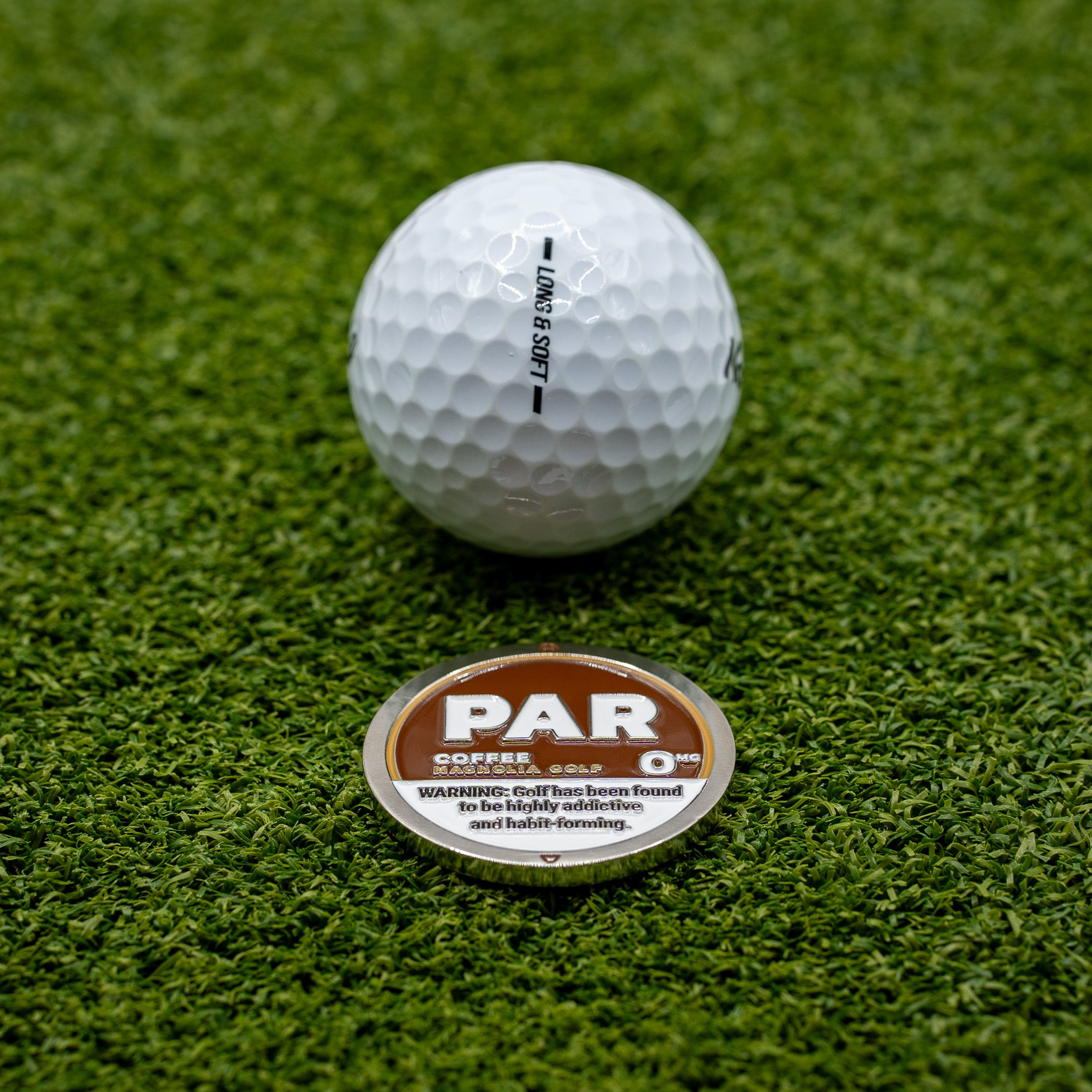 "PAR" BALL MARKER - Coffee